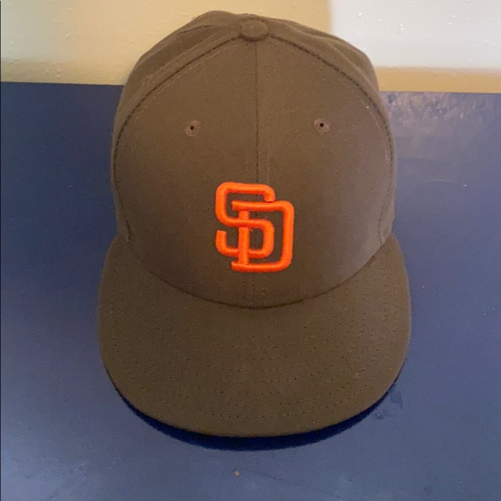 San Diego Padre brown and Orange fitted hat